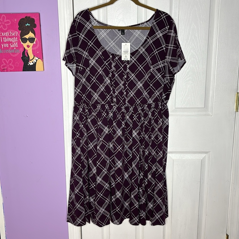 Torrid Purple Plaid Dress - Picture 8 of 10